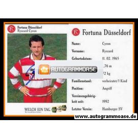 Autogramm Fussball | Fortuna Düsseldorf | 1995 | Ryszard CYRON
