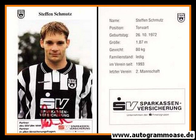 Autogramm Fussball | SSV Ulm 1846 | 1995 | Steffen SCHMUTZ
