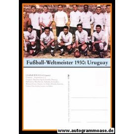 Mannschaftskarte Fussball | Uruguay | 1930 WM Retro (Spiel Argentinien)