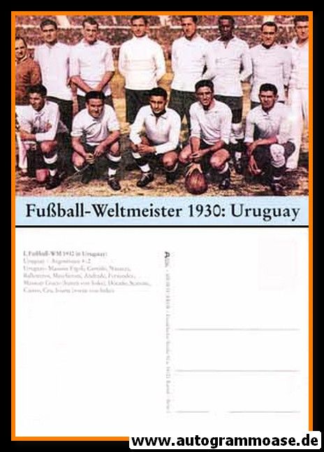 Mannschaftskarte Fussball | Uruguay | 1930 WM Retro (Spiel Argentinien)