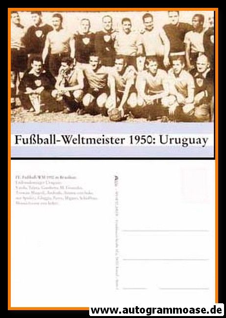 Mannschaftskarte Fussball | Uruguay | 1950 WM Retro (Endrundensieger)