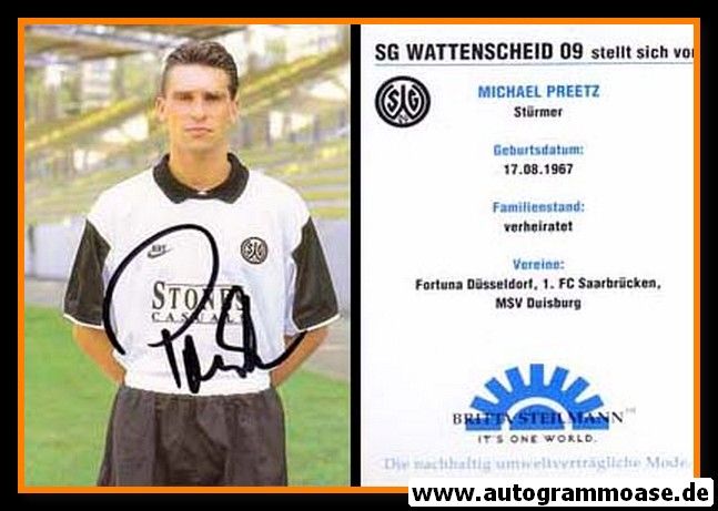 Autogramm Fussball | SG Wattenscheid 09 | 1995 | Michael PREETZ