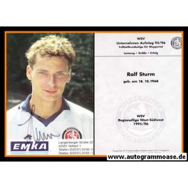 Autogramm Fussball | Wuppertaler SV | 1995 | Ralf STURM