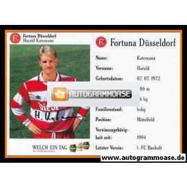 Autogramm Fussball | Fortuna Düsseldorf | 1995 | Harald KATEMANN