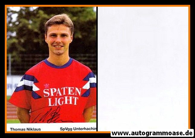 Autogramm Fussball | SpVgg Unterhaching | 1990 | Thomas NIKLAUS