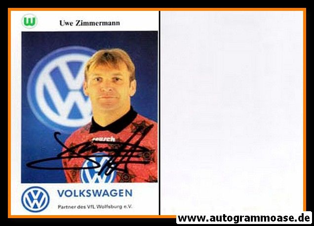 Autogramm Fussball | VfL Wolfsburg | 1995 | Uwe ZIMMERMANN