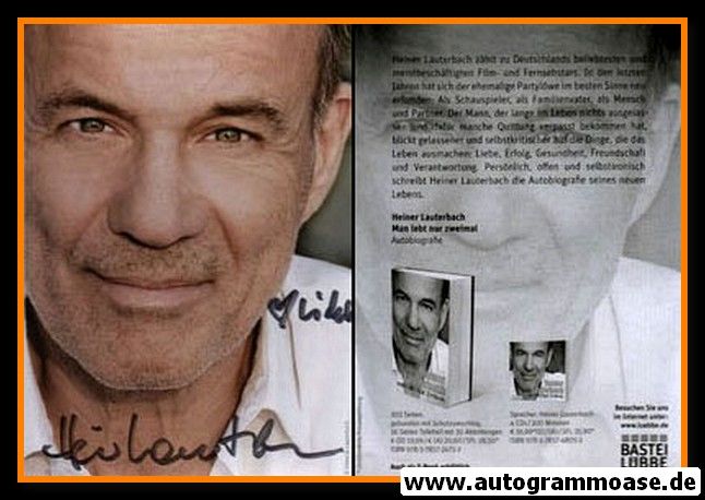 Autogramm Schauspieler | Heiner LAUTERBACH | 2013 (Portrait Color) Bastei