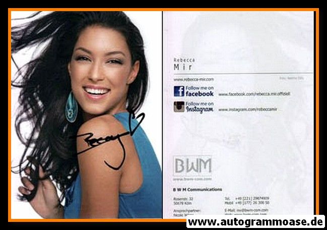 Autogramm Model | Rebecca MIR | 2010er (Portrait Color) BWM 2