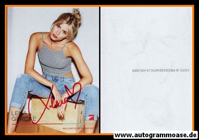 Autogramm Model | Lena GERCKE | 2010er (Portrait Color) PRO7 Krüger