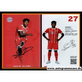 Autogramm Fussball | FC Bayern München | 2017 | David ALABA