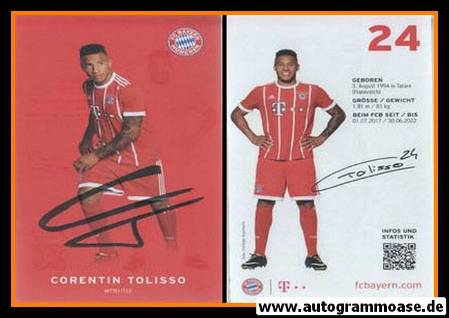Autogramm Fussball | FC Bayern München | 2017 | Corentin TOLISSO