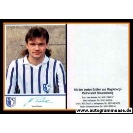 Autogramm Fussball | 1. FC Magdeburg | 1990 Druck | Uwe R&Ouml;SLER