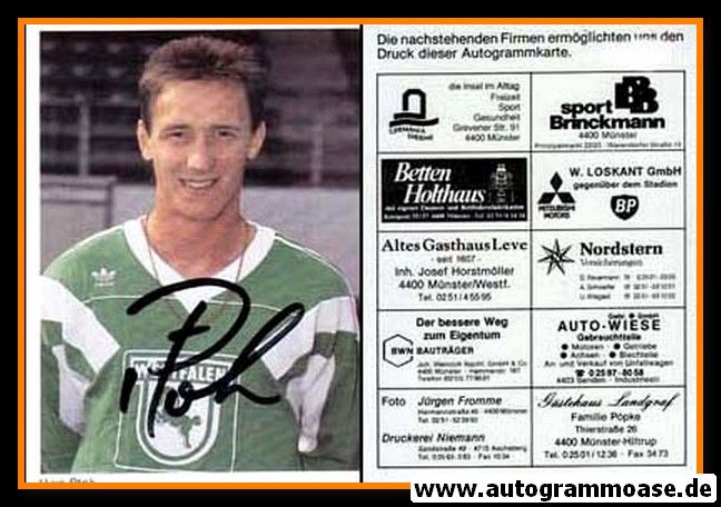 Autogramm Fussball | Preussen Münster | 1990 | Uwe PTOK