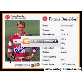 Autogramm Fussball | Fortuna Düsseldorf | 1995 | Jörn SCHWINKENDORF