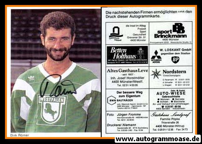 Autogramm Fussball | Preussen Münster | 1990 | Dirk RÖMER