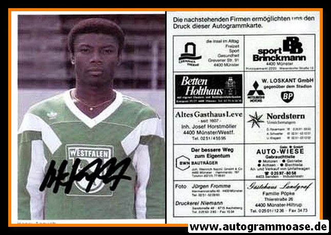 Autogramm Fussball | Preussen Münster | 1990 | Henry ACQUAH