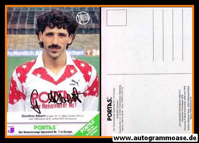 Autogramm Fussball | Kickers Offenbach | 1990 | Günther ALBERT