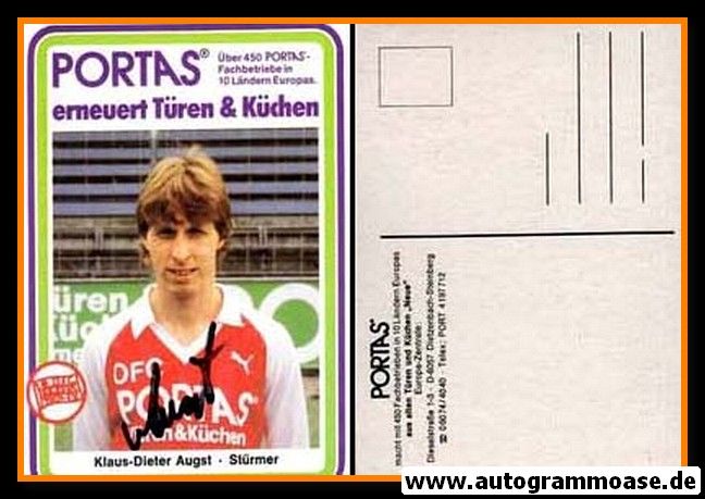 Autogramm Fussball | Kickers Offenbach | 1984 | Klaus-Dieter AUGST
