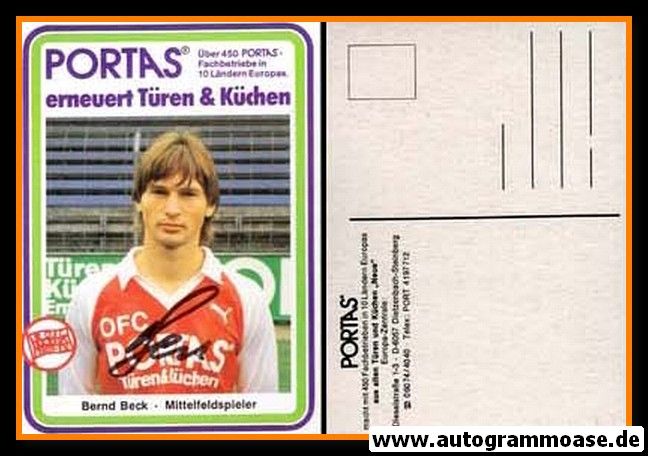 Autogramm Fussball | Kickers Offenbach | 1984 | Bernd BECK