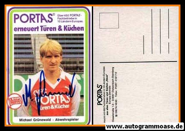 Autogramm Fussball | Kickers Offenbach | 1984 | Michael GRÜNEWALD