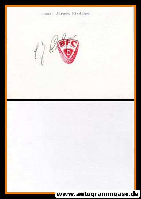 Autograph Fussball | BFC Dynamo Berlin | Hans-Jürgen RIEDIGER