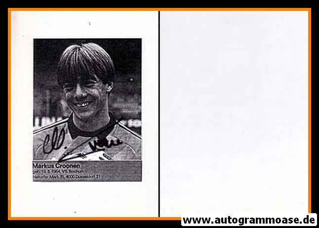Autogramm Fussball | VfL Bochum | 1980er | Marcus CROONEN