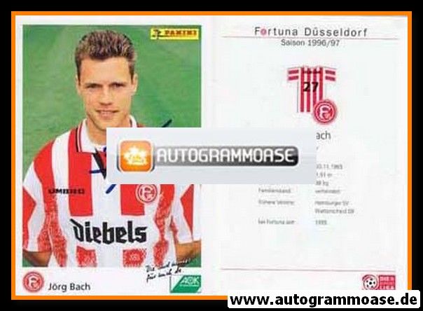 Autogramm Fussball | Fortuna Düsseldorf | 1996 | Jörg BACH