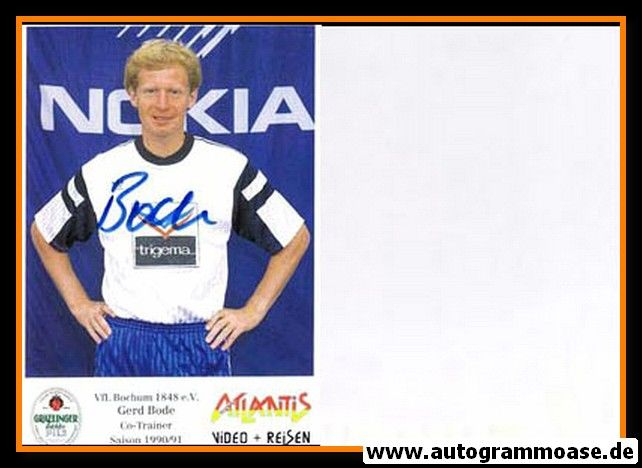Autogramm Fussball | VfL Bochum | 1990 | Gerd BODE