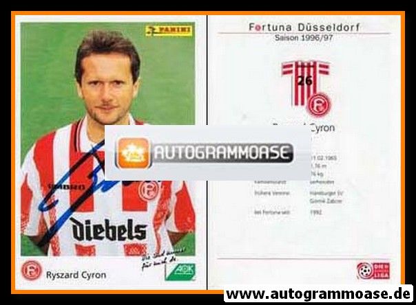 Autogramm Fussball | Fortuna Düsseldorf | 1996 | Ryszard CYRON