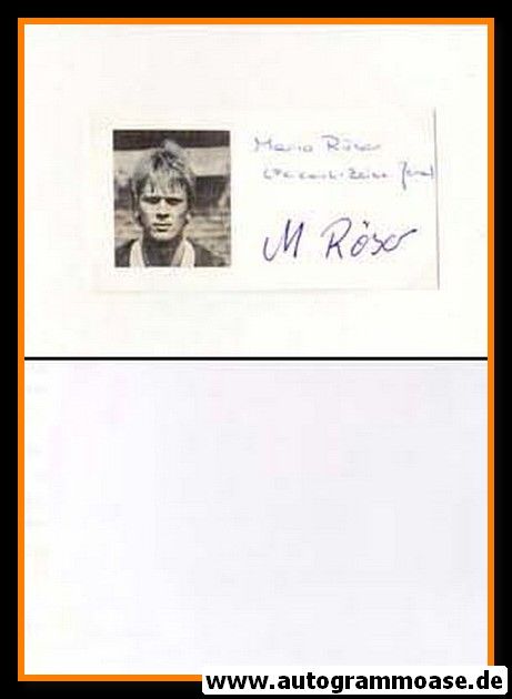 Autogramm Fussball | FC Carl Zeiss Jena | 1980er | Mario RÖSER