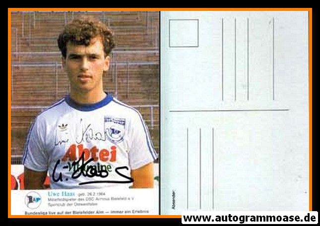 Autogramm Fussball | DSC Arminia Bielefeld | 1985 | Uwe HAAS
