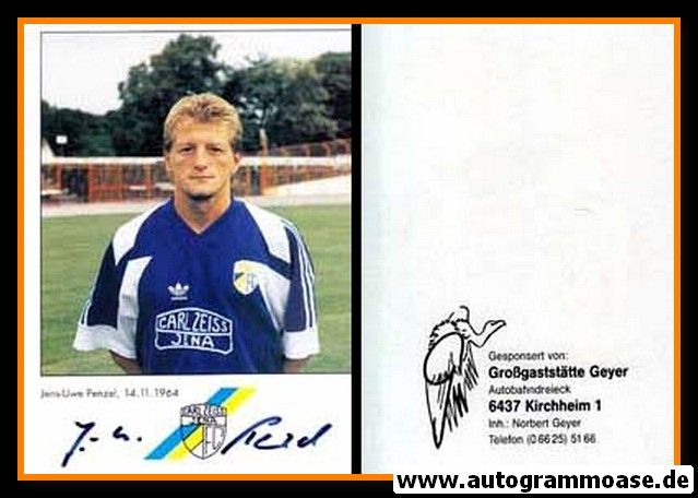 Autogramm Fussball | FC Carl Zeiss Jena | 1991 | Jens-Uwe PENZEL