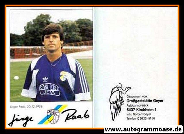 Autogramm Fussball | FC Carl Zeiss Jena | 1991 | Jürgen RAAB