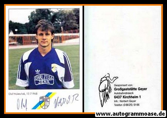 Autogramm Fussball | FC Carl Zeiss Jena | 1991 | Olaf HOLETSCHEK