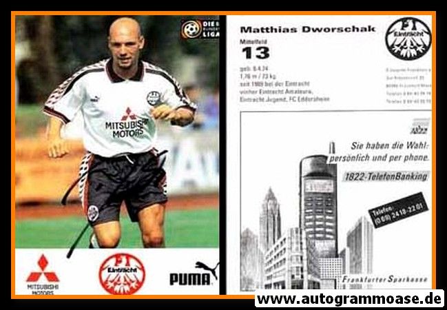 Autogramm Fussball | Eintracht Frankfurt | 1996 | Matthias DWORSCHAK