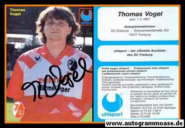 Autogramm Fussball | SC Freiburg | 1993-1 | Thomas VOGEL
