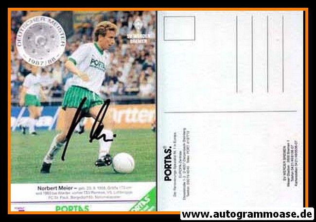 Autogramm Fussball | SV Werder Bremen | 1988 | Norbert MEIER