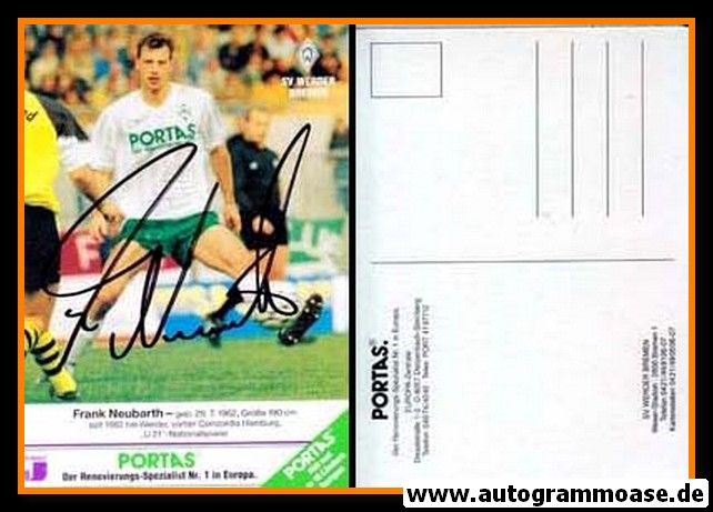 Autogramm Fussball | SV Werder Bremen | 1990 | Frank NEUBARTH