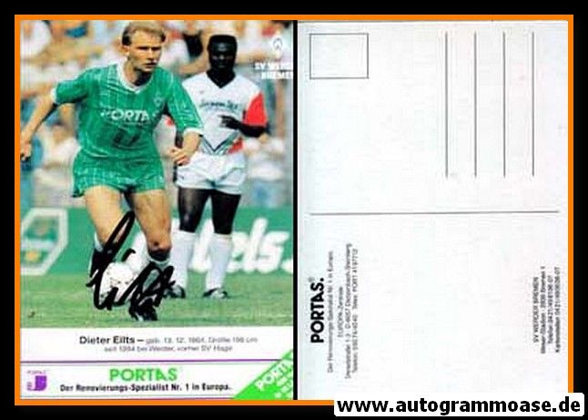 Autogramm Fussball | SV Werder Bremen | 1990 | Dieter EILTS