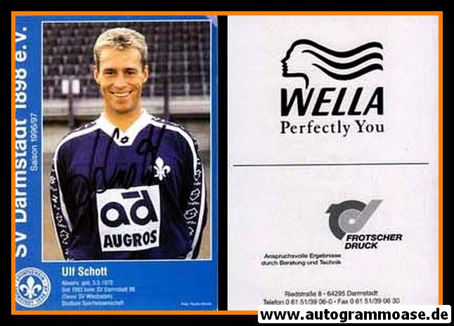 Autogramm Fussball | SV Darmstadt 98 | 1996 | Ulf SCHOTT