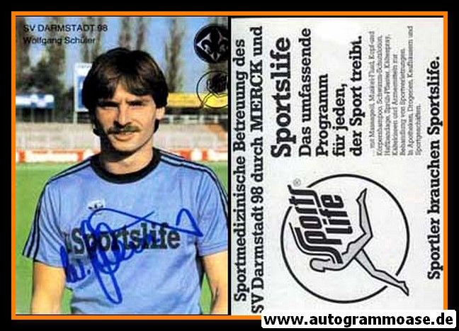 Autogramm Fussball | SV Darmstadt 98 | 1983 | Wolfgang SCHÜLER