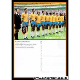 Mannschaftskarte Fussball | Brasilien | 1970 WM Retro (Spiel Italien)