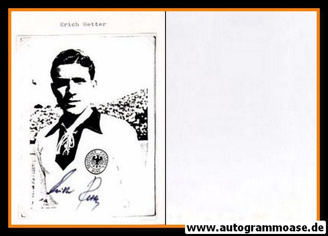 Autogramm Fussball | DFB | 1950er | Erich RETTER (Portrait SW)