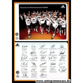 Mannschaftskarte Fussball | DFB U21 | 2008 Adidas