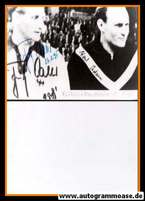 Autogramme Fussball | DFB | 1951 Foto | Karl ADAM + Fritz WALTER (Spiel Türkei)