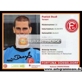 Autogramm Fussball | Fortuna Düsseldorf | 2005 | Patrick DEUSS