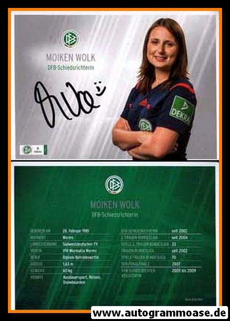 Autogramm Fussball | Schiedsrichter | 2014 Dekra | Moiken WOLK