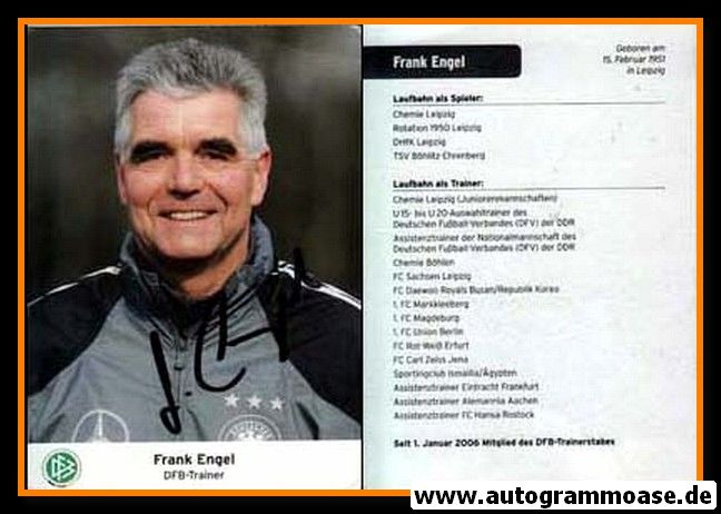 Autogramm Fussball | DFB | 2000er | Frank ENGEL (Portrait Color) Trainer 1