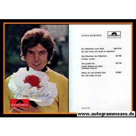 Autogramm Schlager | Chris ROBERTS | 1970 "Ein Mädchen Nach Mass" (Portrait Color Polydor)