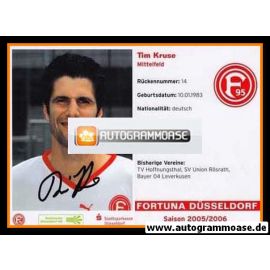 Autogramm Fussball | Fortuna Düsseldorf | 2005 | Tim KRUSE
